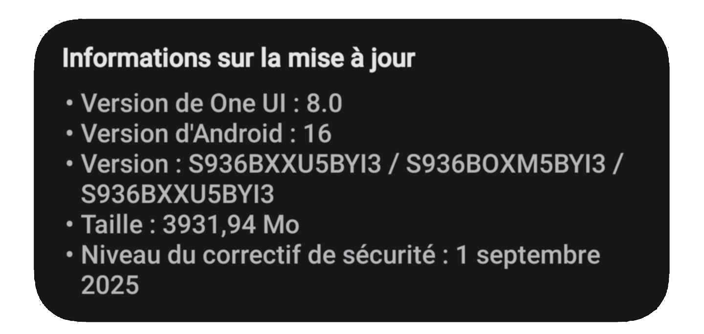 La nouvelle MAJ One UI 8