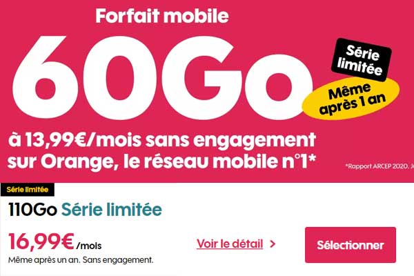 Forfaits pas cher : Nouvelles promotions SOSH avec 60Go et 110Go d’Internet !