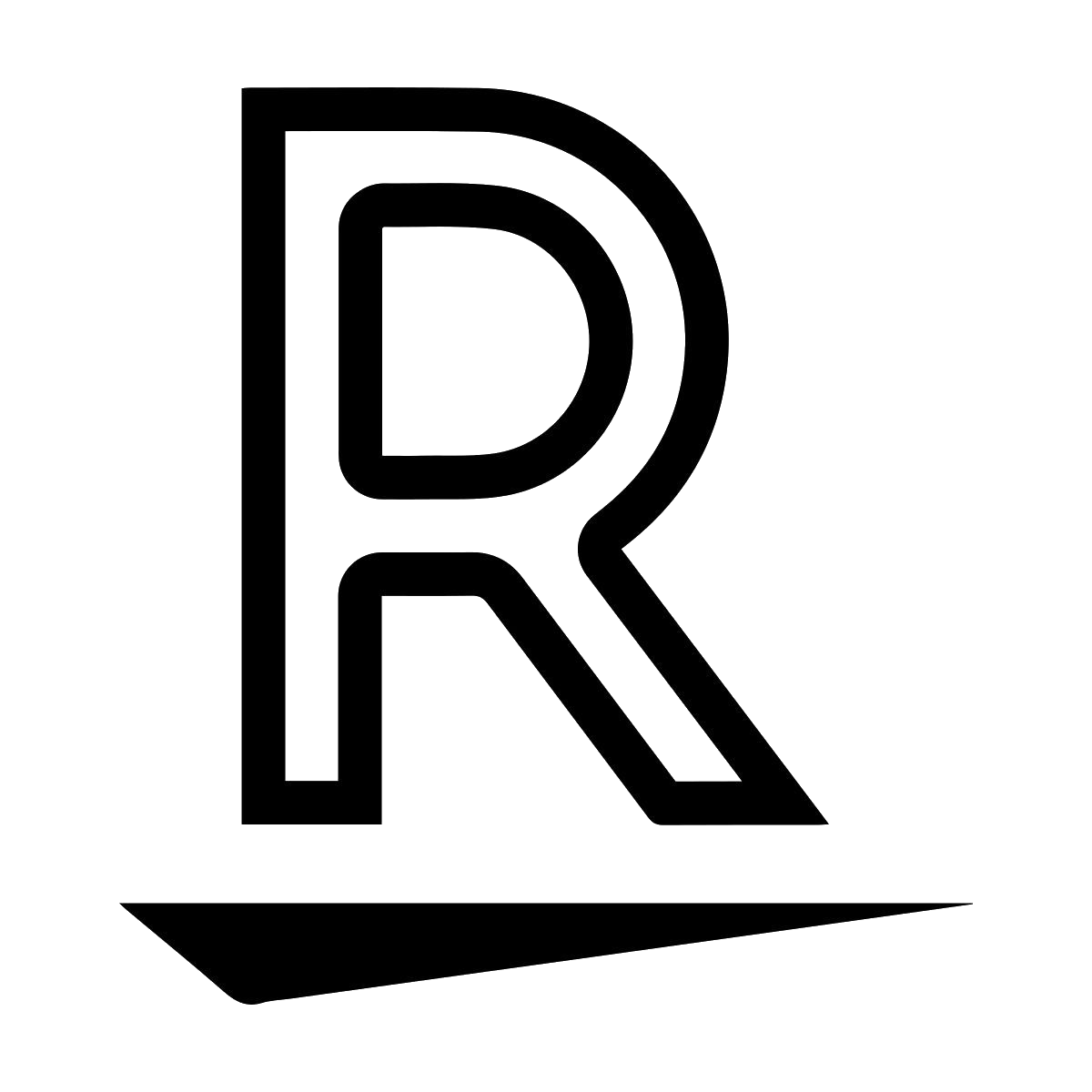 Logo noir et blanc transparent de Rakuten