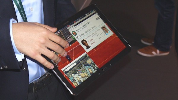 Un prototype de tablette 4K chez Samsung présenté à Roland Garros