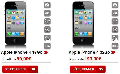 L'iPhone 4 en vente chez Virgin Mobile à partir de 99 euros