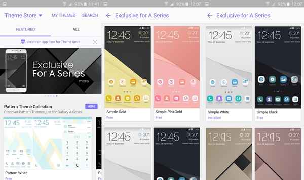 Samsung propose de nouveaux thèmes pour les Galaxy A