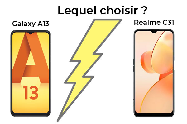 Samsung Galaxy A13 vs Realme C31 : quel smartphone pas cher choisir ?