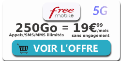 Forfait free 5G