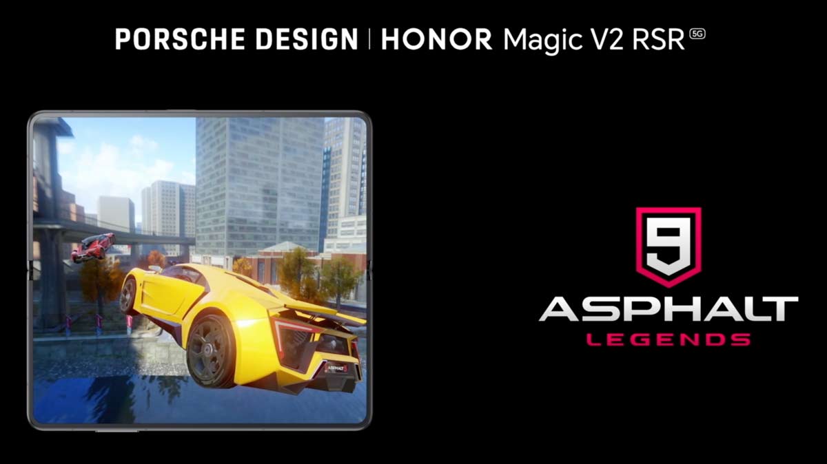 Collaboration Honor X Gameloft pour une version optimisée d’Asphalt9: Legends pour les Magic V2 et RSR Porsche Design