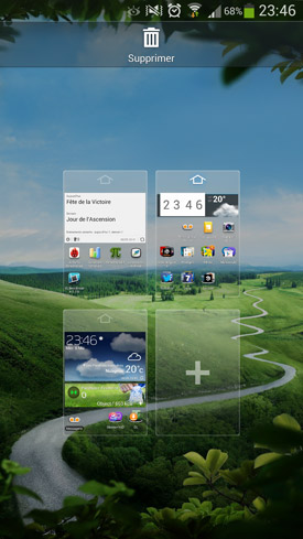 Samsung Galaxy S4 : écrans d'accueil