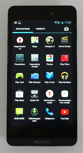 Archos 50 Helium face