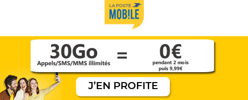 Forfait La poste Mobile 30Go