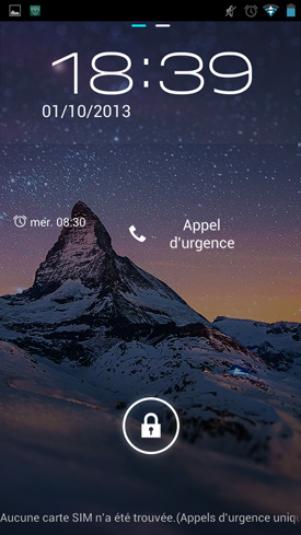 Wiko Cink Peax 2 : Lockscreen
