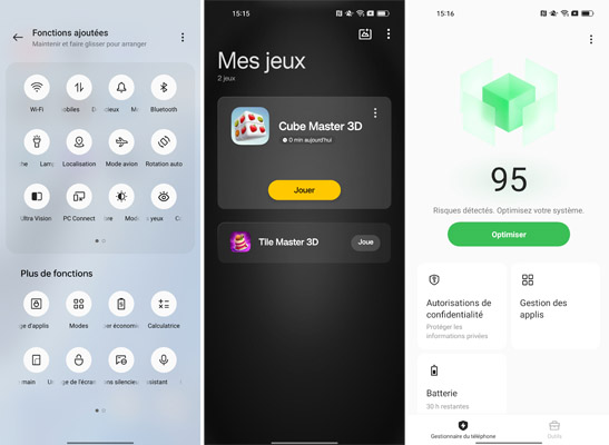 Suite interface Oppo Find X5 Lite