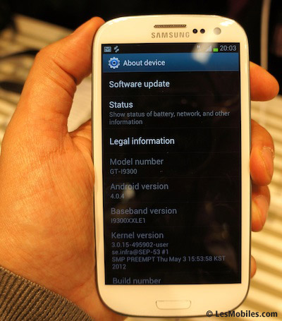 prise en main lancement samsung galaxy s3 s III londres