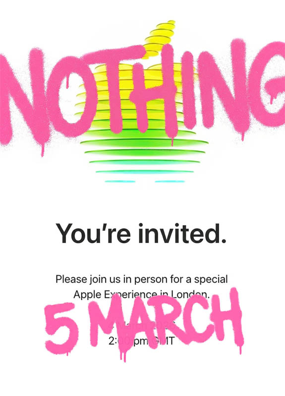 Nothing Keynote 5 mars 2026 invitation