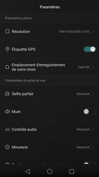 Huawei P8 : Appareil photo