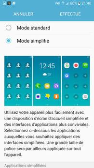 Samsung Galaxy J5 : Accueil simple