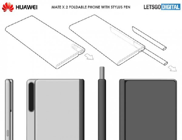 Huawei Mate X 2 : un brevet pour un smartphone pliable avec un stylet