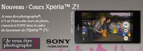 Sony offre des cours de photo pour l'achat d'un Sony Xperia Z1