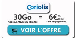 Forfait Mobile Coriolis 30 Go