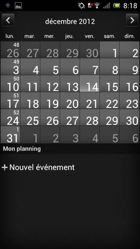 Sony Xperia J : agenda