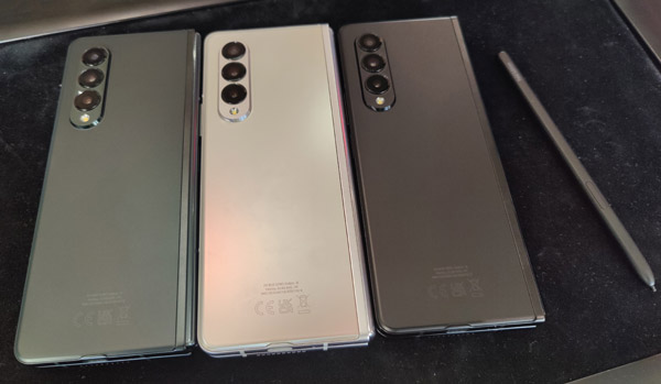 Les couleurs du Samsung Galazy Z Fold 3