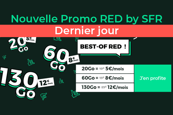 Prolongation de 24h des 4 offres mobiles "BEST-OF RED" chez RED by SFR !