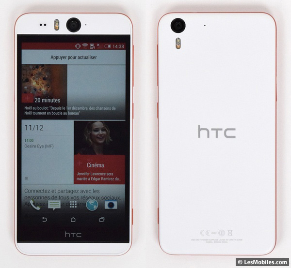 HTC Desire EYE : avant / arrière