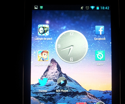 Wiko Cink Peax 2 : homescreen