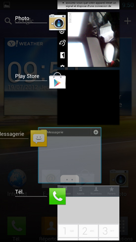 Test LG Optimus 4X HD : capture d?écran du système d'exploitation