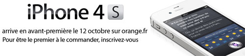 Orange : iPhone 4S en pré-commande le 12 octobre