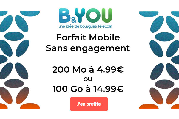 Deux nouveaux forfaits mobiles en promo chez B&You dès 4.99€