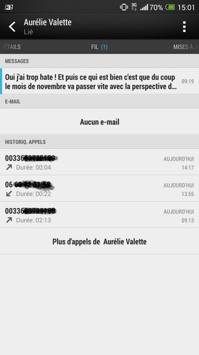 HTC One Max téléphonie