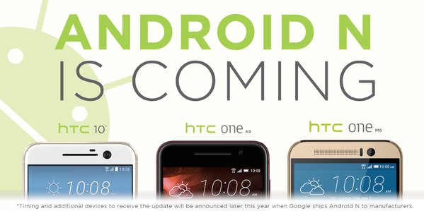 Android N : HTC dévoile les trois premiers smartphones qu'il mettra à jour