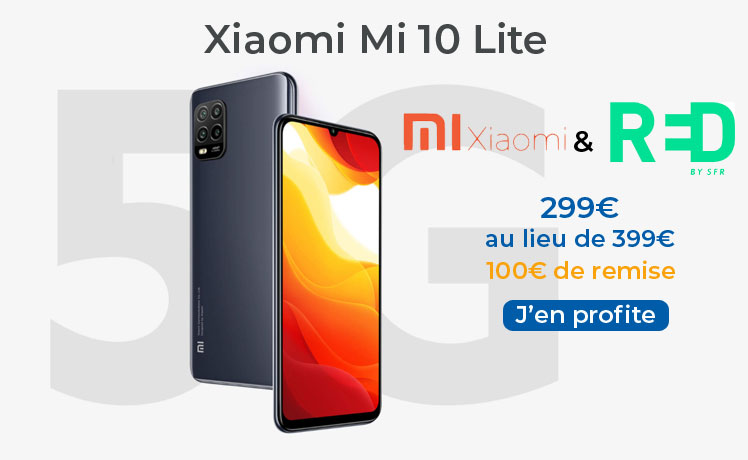 Remise de 100€ sur le Xiaomi Mi 10 Lite avec RED by SFR