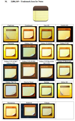 icones Apple iOS vs icones Samsung TouchWiz