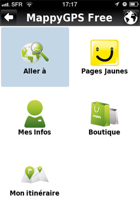 Mappy GPS Free (Accueil)