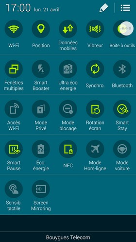 Samsung Galaxy S5 : interface Touchwiz