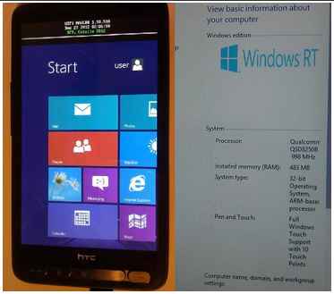 HTC HD2 : Windows RT installé sur le dernier smartphone Windows Mobile
