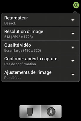  Test HTC Desire C : menu photo