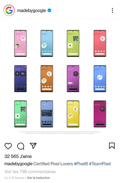 google pixel 6 instagram