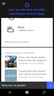 Microsoft Lumia 650 interface