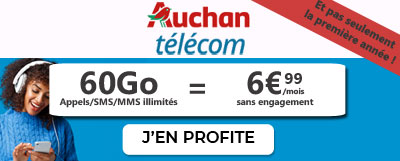 Forfait Auchan Telecom 60Go