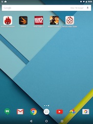 Nexus 9 interface