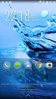 Acer Liquid Jade Z : écran de verrouillage