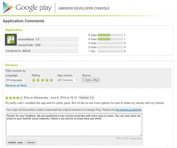 Google Play : certains développeurs désormais autorisés à répondre aux commentaires sur les applications Android