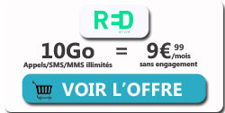 promo forfait RED 10Go