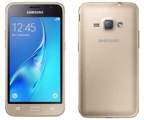 Le Samsung Galaxy J1 (2016) se montre avec trois coloris différents