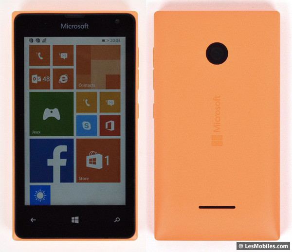 Microsot Lumia 435 : avant / arrière
