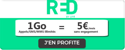 Forfait RED by SFR 1 Go à 5?/mois