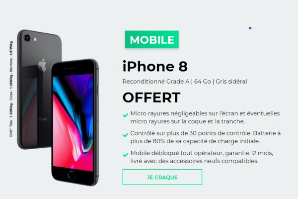 La vente privée « iPhone 8 offert + forfait mobile » de RED by SFR est de retour !
