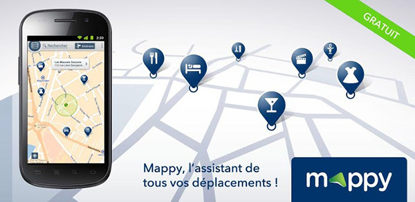 Mappy déploie une nouvelle application pour les smartphones et tablettes Android