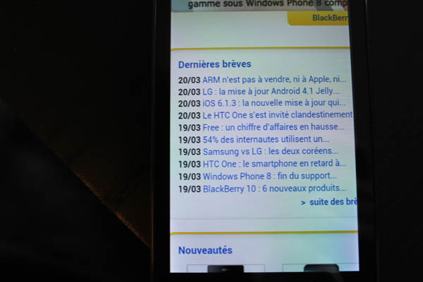 Wiko Cink Peax : écran